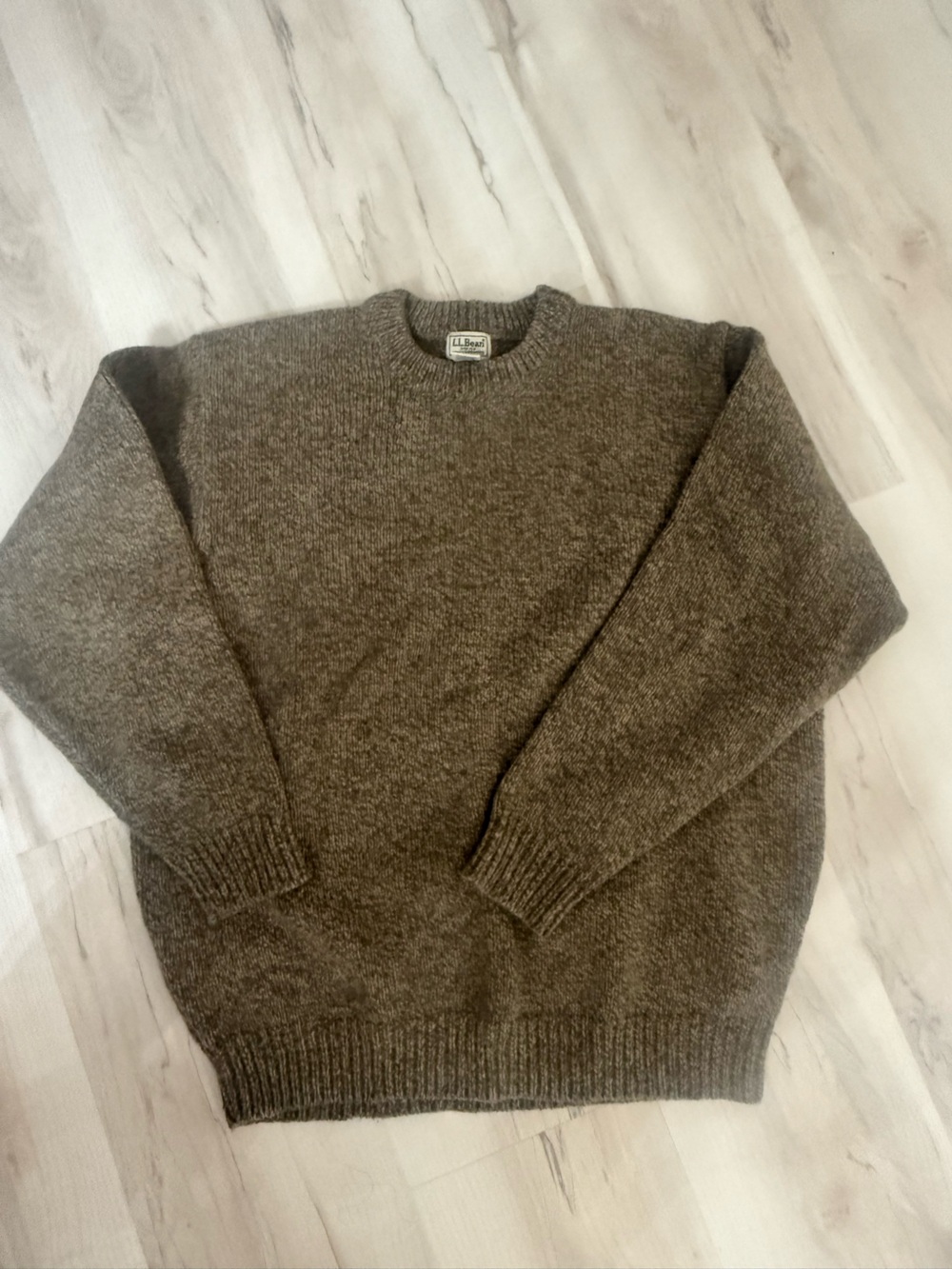 VTG L.L. Bean Lambswool Sweater XL Wool Knit Crewneck Pullover Classical